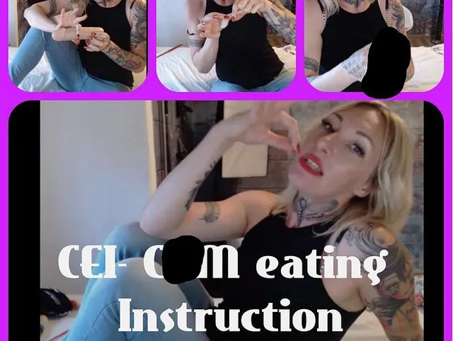 CEI /Cum eating instruction!  Wichsanweisung Spermaschlucken!