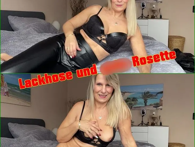 Lackhose und geile Rosette