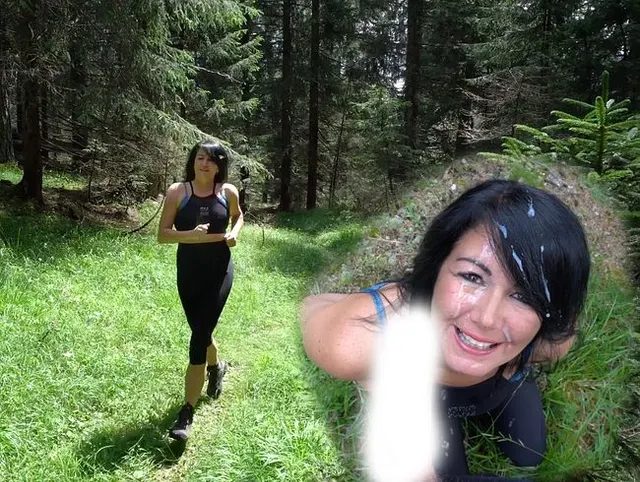 SPERMAEXPLOSION! MEGA FACIAL BEIM JOGGEN IM WALD!