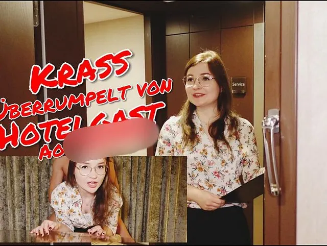 Krass überrumpelt von Hotelgast!! AO Creampie