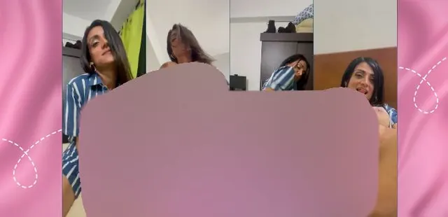 Mein junger Nachbar geht in sein Zimmer und filmt mich mit seinem Handy.