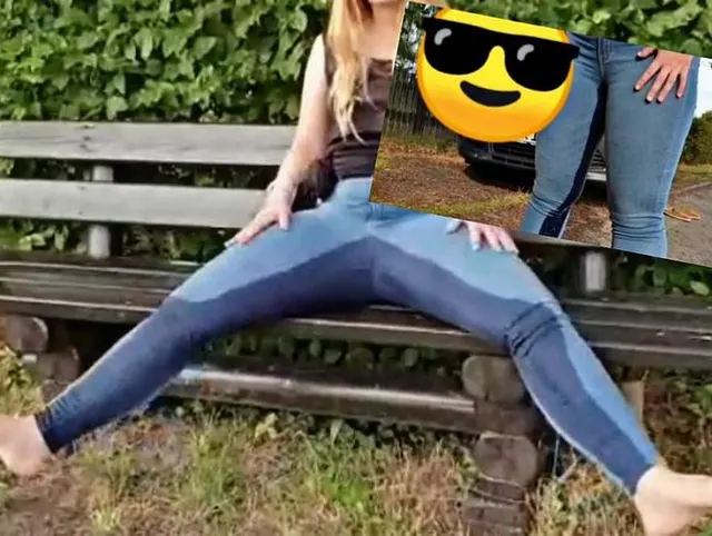 Geiler Outdoor Jeans piss