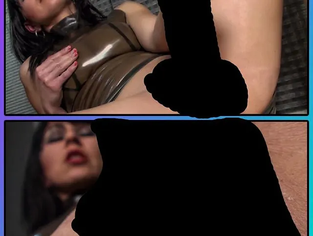 Fetter DILDO fickt die LATEXBITCH