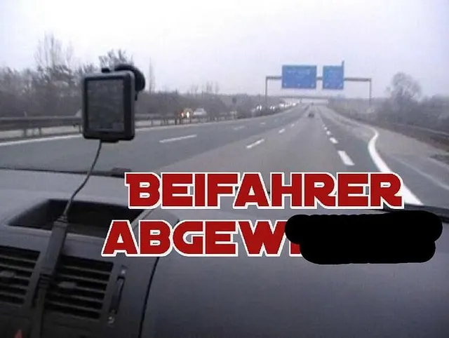 Beifahrer abgewichst