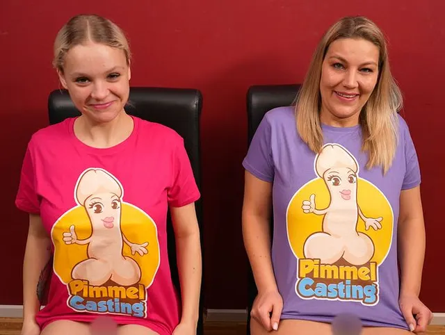 Fremder Schwanz beim Pimmel Casting und Teenie schaut zu