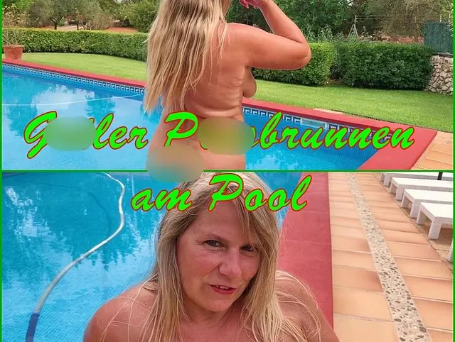 Geiler Pissbrunnen am Pool