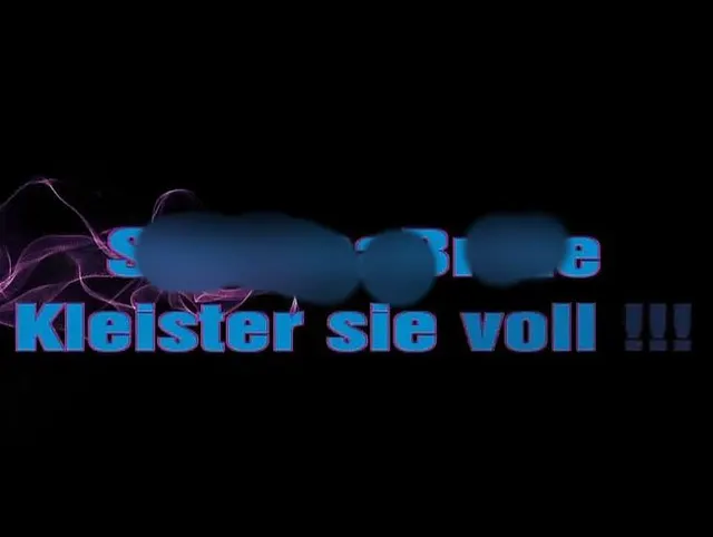 Spermabrille. Kleister sie voll