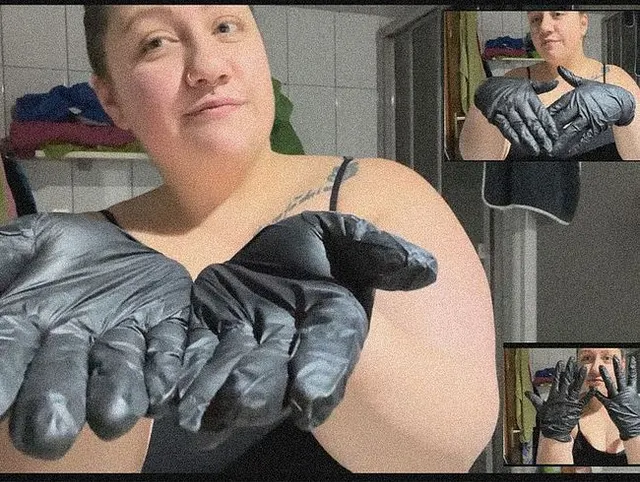 Fetisch video spritz mir auf meine schwarzen Latexhandschuhe