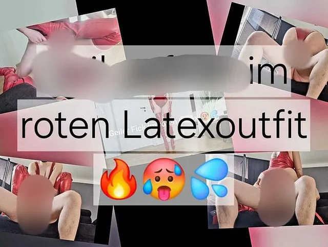 Geiler Fick im roten Latexoutfit ! Happy End auf meinen Körper