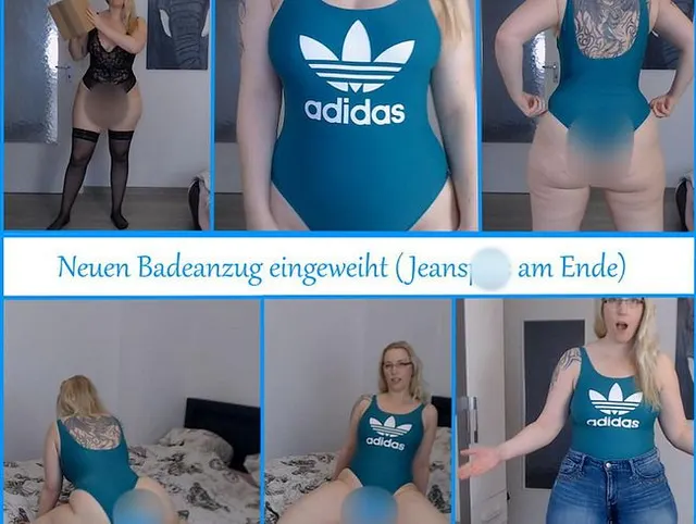 Neuen Badeanzug eingeweiht ( Jeanspiss am Ende)
