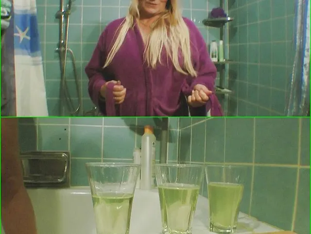 3 Gläser voll Pisse für dich