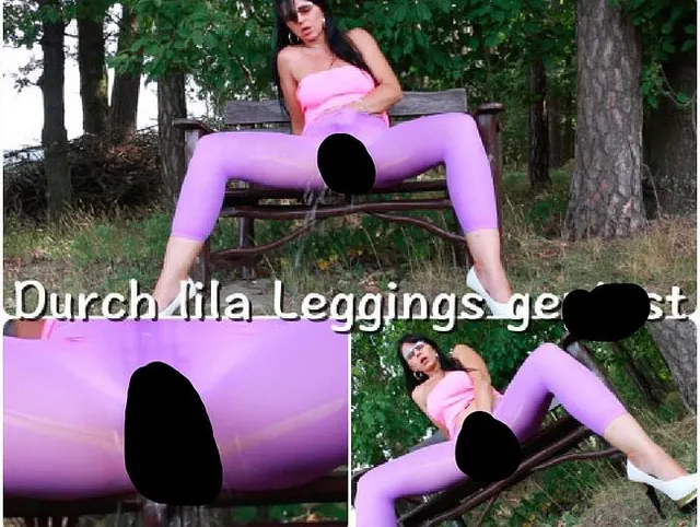Durch lila Leggings gepisst