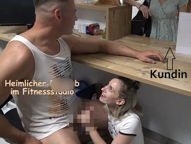 VERBOTEN! Heimlicher Blowjob im Fitnessstudio