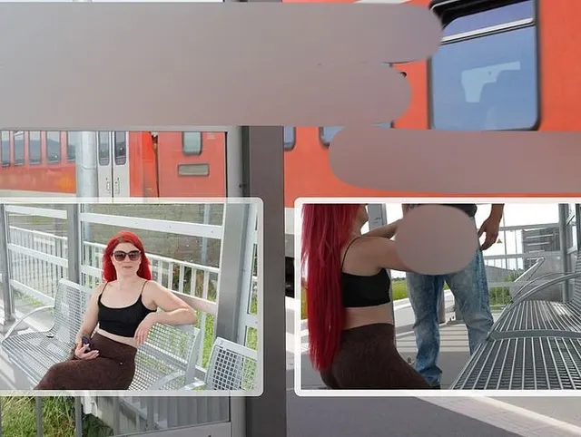 RISKANTER PUBLIC Blowjob am Bahnhof - Einer kommt pünktlich!!!
