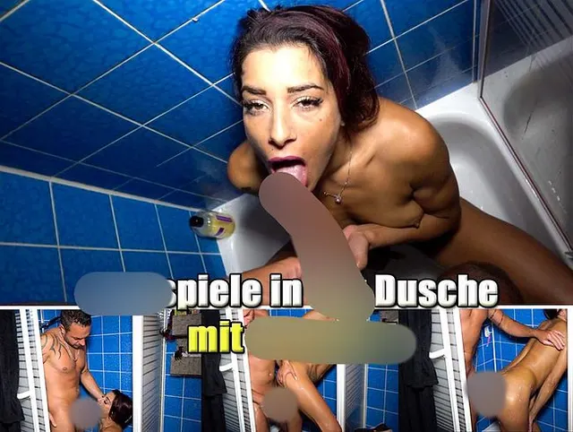 Pissspiele in der Dusche mit Cumshot