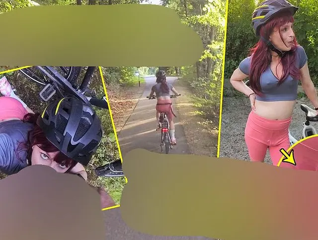 Radtour endet mit Riesenladung Sperma! Mit vollgewichster Radlerhose geht die Tour weiter!