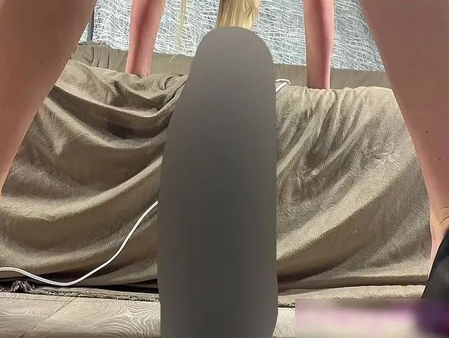 Heels Deep on Massive Black Dildo!