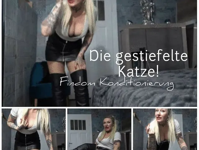 Die gestiefelte Katze! Stiefel, Nylon & Röckchen Konditionierung!