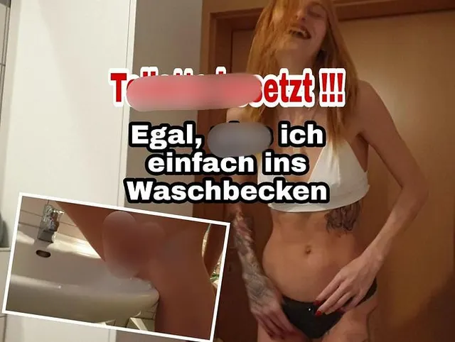 Toilette besetzt? Egal piss ich einfach ins Waschbecken