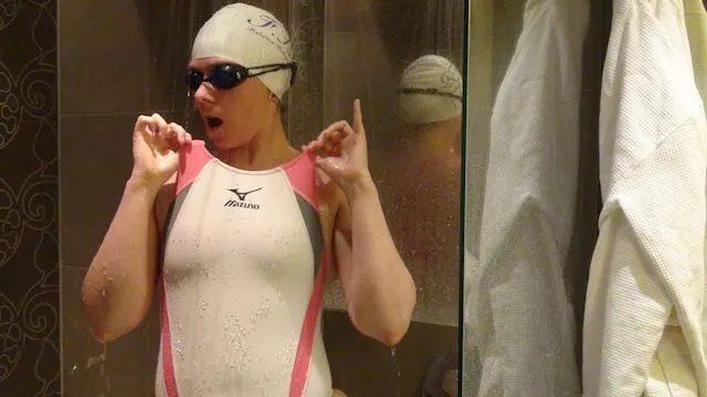 New White Mizuno Swimsuit