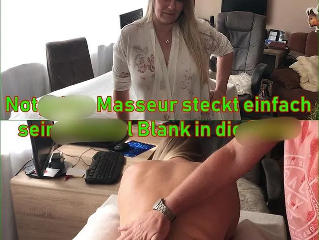 Notgeiler Masseur steckt einfach sein Pimmel Blank in die Fotze