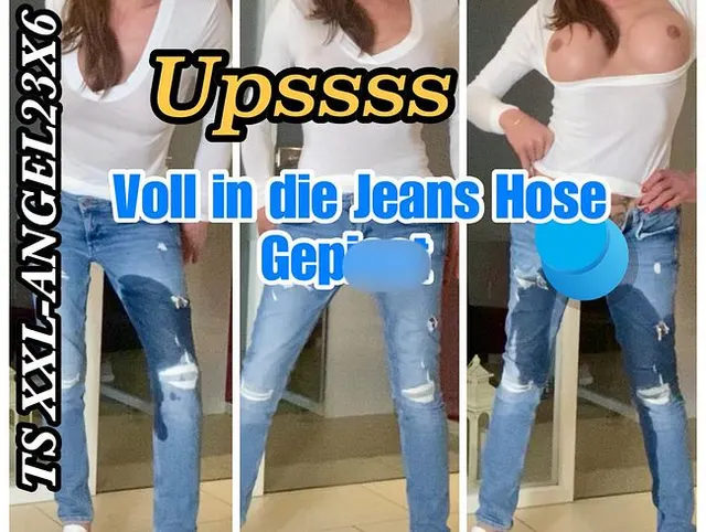 TSXXL-ANGEL23X6 Voll in die Jeans Hose Gepisst