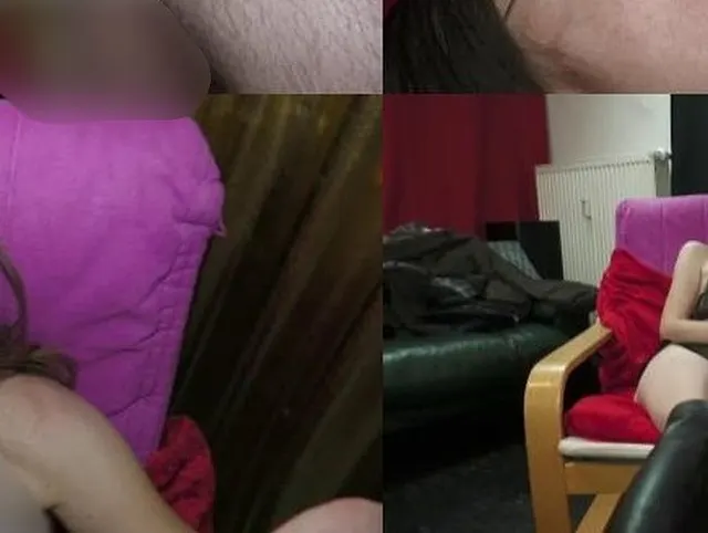 In Leder und Stiefeln Gummi nach dem Blasen auslecken (Wunschvideo)