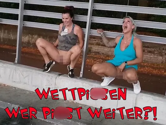 Wettpissen mit FitXXXSandy! Wer pisst weiter?!