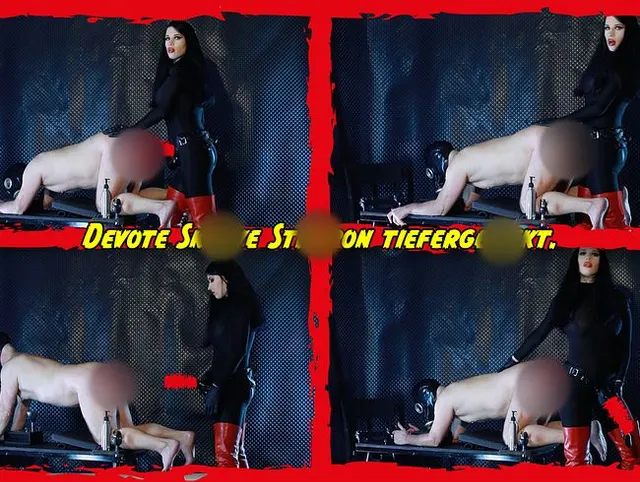 Devote Sklave Strapon tiefergefickt.