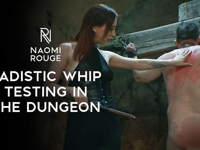 Sadistischer Spielzeugtest im Dungeon BDSM Impact Play & Whipping